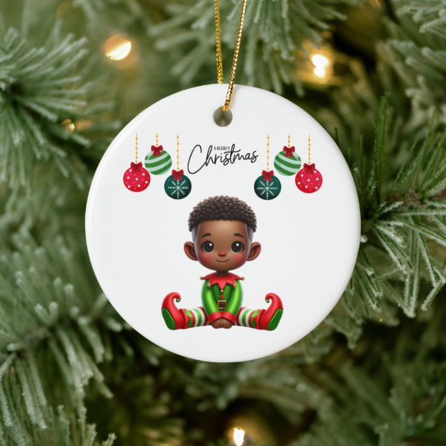 BMSC Christmas Elf Ornament, V1 Keramik Ornament (Baum)