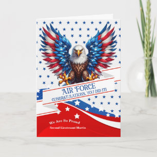 BMT-Absolvent American Eagle und Sterne mit Namen Karte