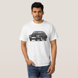 BMW E30 (3-series), schwarze Illustration, T - T-Shirt