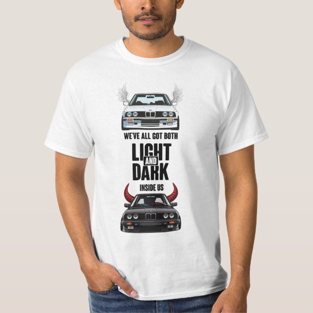BMW E30 - leicht und dunkel T-Shirt (Vorderseite)