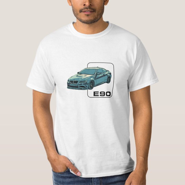 BMW E90 M3 Design - Grün T-Shirt (Vorderseite)