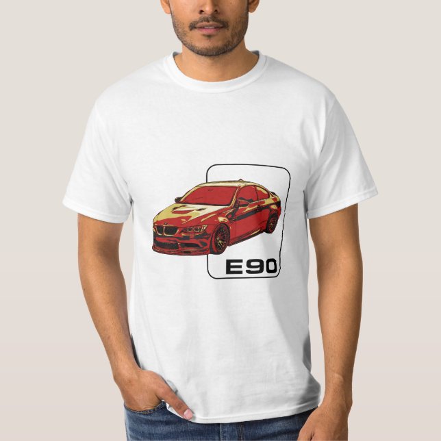 BMW E90 M3 - rot T-Shirt (Vorderseite)