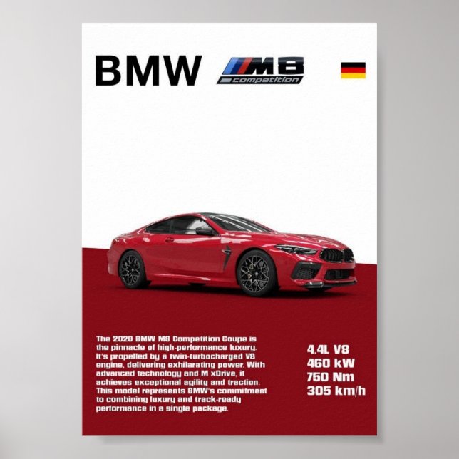 BMW-Hochleistungs-Luxusposter Poster (Vorne)