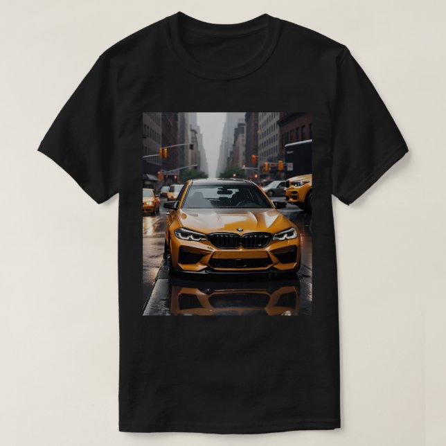 BMW M3 im Regen - New York City Performance T-S T-Shirt (Design vorne)