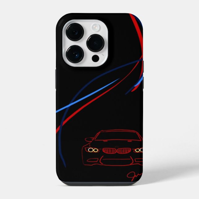 BMW M3 Streifen iPhone 14 Hülle (Rückseite)