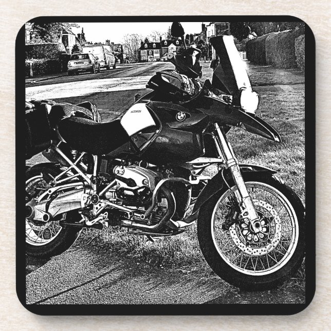 BMW Motor Bike Birthday Getränkeuntersetzer (Vorderseite)