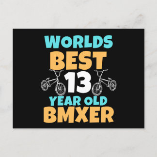 BMX 13. Geburtstagsfeier Kostüm Postkarte