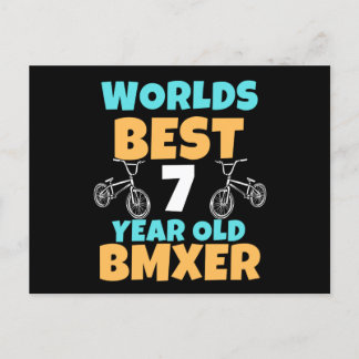 BMX 7 Year Old Birthday Party Costume Postkarte