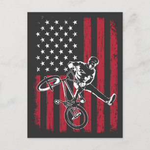 BMX   American Flag BMX Postkarte