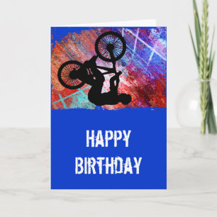 BMX auf Rusty Grunge Karte