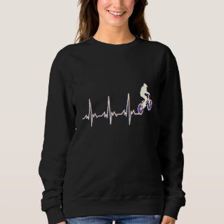 Bmx Bicycle MB Heartbeat Herzfrequenz Sweatshirt