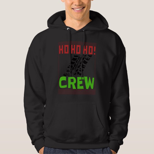 BMX Bicycle Mountain Offroad Ho Ho Ho Crew Santa Hoodie (Vorderseite)