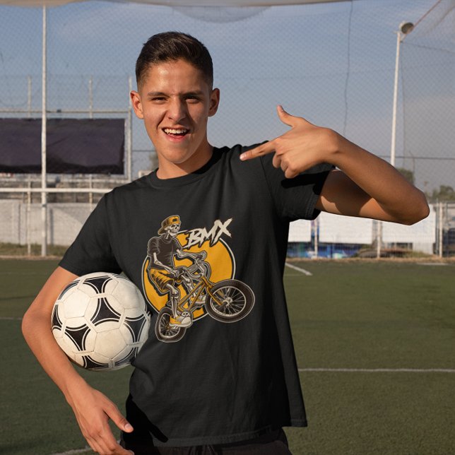 BMX Bicycle Skull Rider Jump T-Shirt (Von Creator hochgeladen)