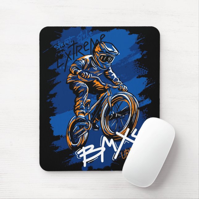 Bmx Bicycle Urban Graffiti streetwear  Mousepad (Mit Mouse)