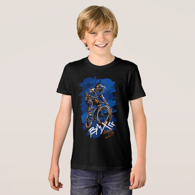 Bmx Bicycle Urban Graffiti streetwear  Tri-Blend Shirt (Vorderseite voll)