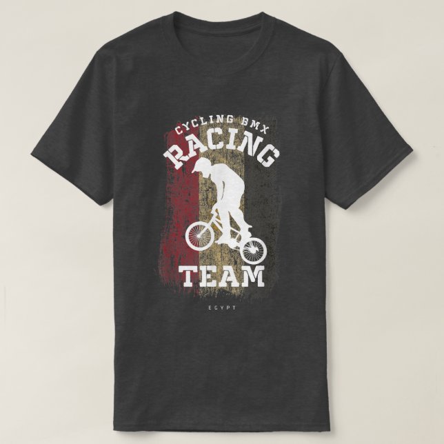 BMX Bike Ägypten Flaggen Radfahren BMX335 T-Shirt (Design vorne)