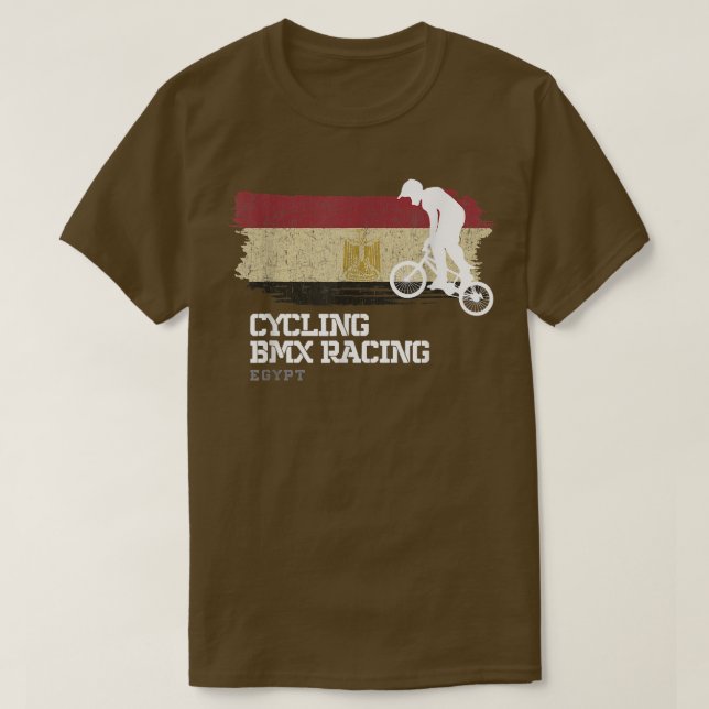 BMX Bike Ägypten Flaggen Radfahren BMX 334 T-Shirt (Design vorne)