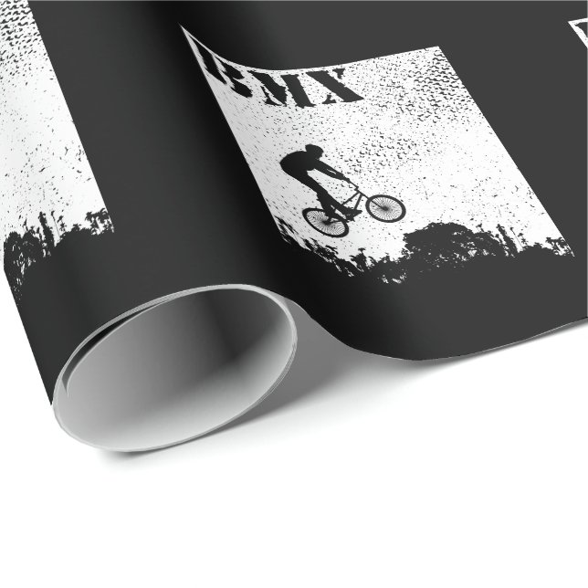 BMX Bike Geschenkpapier (Rolleneckpunkt)