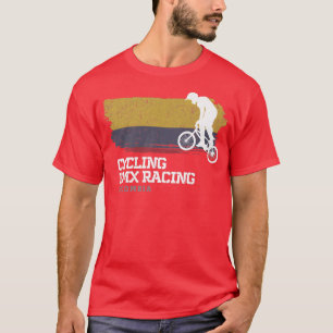 BMX Bike Kolumbien Flag Radfahren BMX T-Shirt