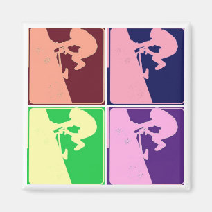 BMX Bike Rider Pop Kunst Magnet
