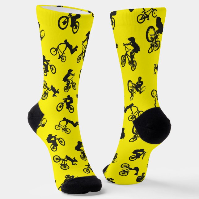Bmx Bike Socks - Gelbe Bmx Freestyle Socken (Gewinkelt)