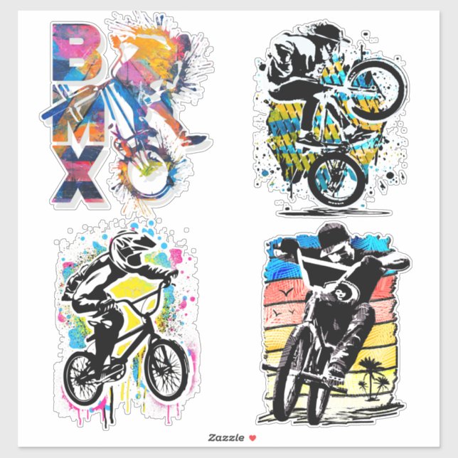 Bmx Bike Stickers - Bmx Vinyl Stickers Aufkleber (Blatt)