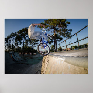 BMX Bike Stunt gestochen Poster