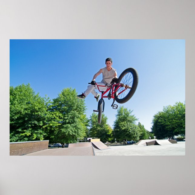 BMX Bike Stunt Schwanz Peitsche Poster (Vorne)