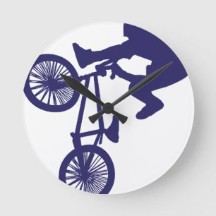 BMX Biker Runde Wanduhr