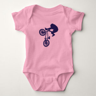 BMX Biker schnuppern an Luft Baby Strampler