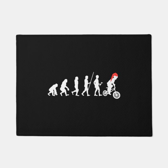 BMX Bikers Evolution Weihnachten Geschenke Ideen Fußmatte (Vorderseite)