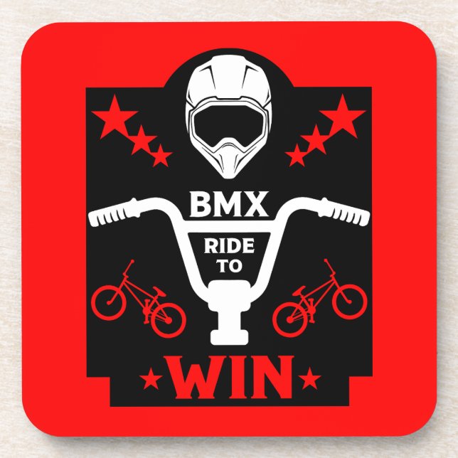 Bmx Bikers Freestyle Getränkeuntersetzer (Vorderseite)