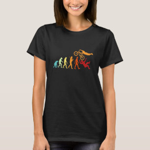 Bmx Cyclist Bike Stunt Retro Bike Mtb Boys T-Shirt