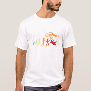 Bmx Cyclist Bike Stunt Retro Bike Mtb Boys T-Shirt