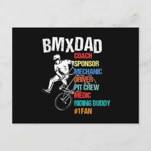 BMX Dad Father Extreme Sport Stunt Bicycle Gift Postkarte