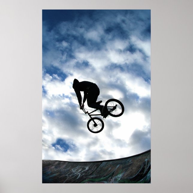 BMX-Fahrer bei Devonshire Green, Sheffield Poster (Vorne)