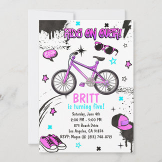 BMX-Fahrrad Lila Einladung