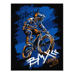 BMX-Fahrrad Urban Graffiti Streetwear Fotodruck