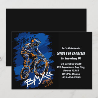 BMX-Fahrrad Urban Graffiti Streetwear Geburtstag  Einladung