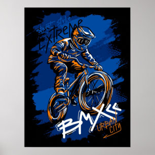 BMX-Fahrrad Urban Graffiti Streetwear Poster