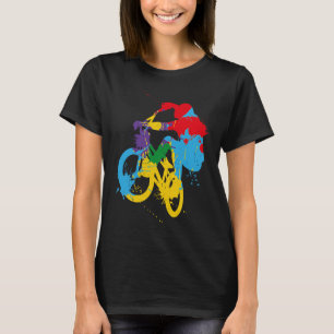 BMX-Farb-Fahrrad-Fans-Fahrrad-Biker-BMX-Radfahrer- T-Shirt
