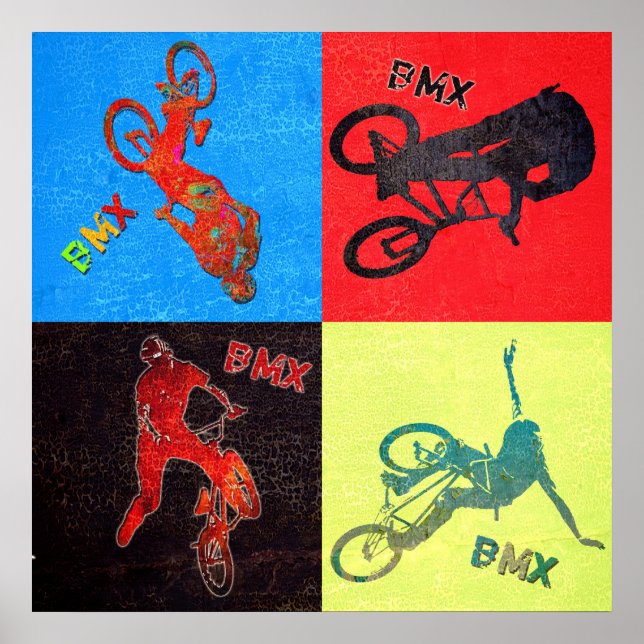 BMX Farbexplosion, Copyright Karen J Williams Poster (Vorne)