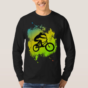 Bmx Farbrad mit schönen Räderstunts Pedals & T-Shirt