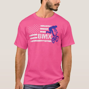 Bmx Flag USA Amerikanisches Flaggen Sport Fan Bike T-Shirt