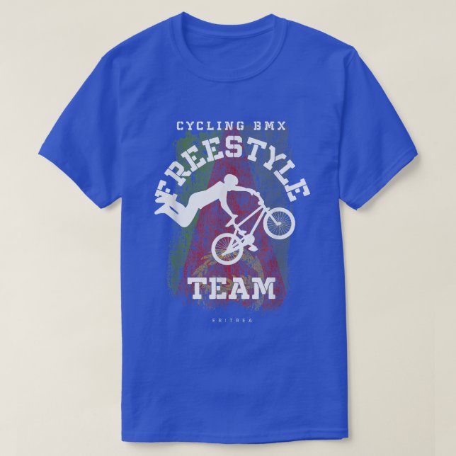 BMX Freestyle Bike Eritrea Flag Fahrradfahren BMX T-Shirt (Design vorne)