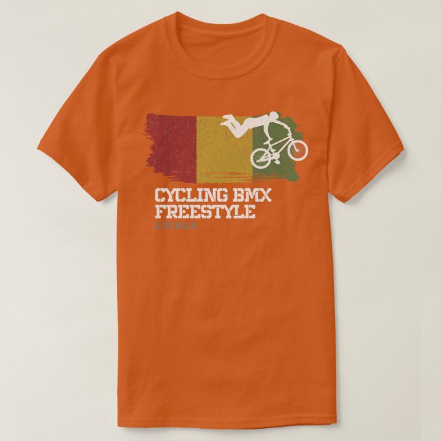BMX Freestyle Bike Guinea Flag Radfahren BMX T-Shirt (Design vorne)