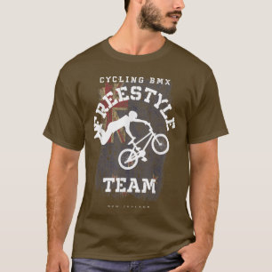BMX Freestyle Bike Neuseeland Flag Radfahren T-Shirt