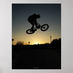 BMX Freestyler Stunt-Sprung Poster