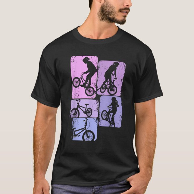 BMX Girl Bike Bicycle Stunt Racing Kids Girls  T-Shirt (Vorderseite)