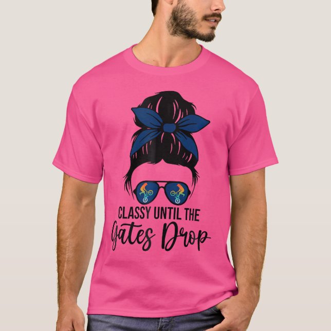 Bmx Girl Klasse bis zum Tor Drop Bmx Mama Bmx L T-Shirt (Vorderseite)